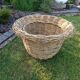 Cache pot rond "king size " en rotin vintage années 70