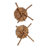 Vintage African Rattan Stools, 190s