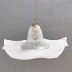White Murano Glass Pendant Marked La Murrina, Italy, 1980s