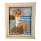 Gouache on Pin-Up panel signed and dated 1952