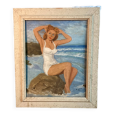 Gouache on Pin-Up panel signed and dated 1952