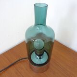 Italian glass and chrome table lamp, 1960s