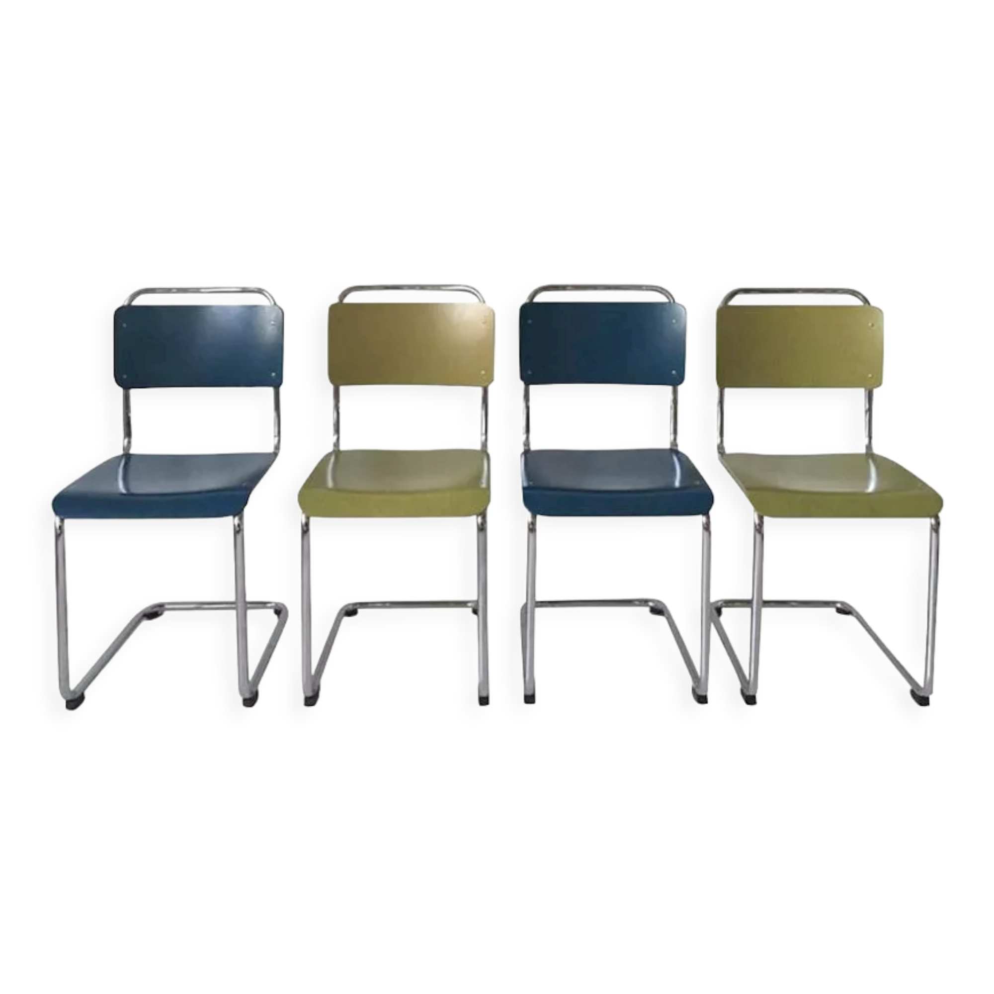 W.H. Gispen chairs, Model 101, Wood, Gebroeders van der Stroom, 2004