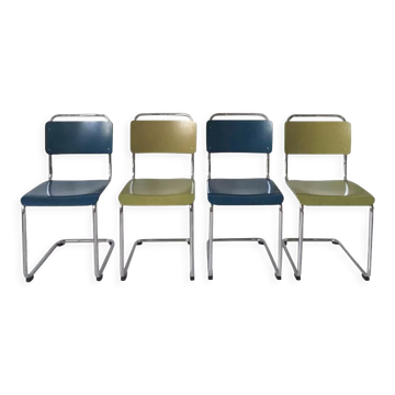 W.H. Gispen chairs, Model 101, Wood, Gebroeders van der Stroom, 2004