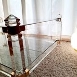 Table basse en Altuglass "Romeo" années 70/80s