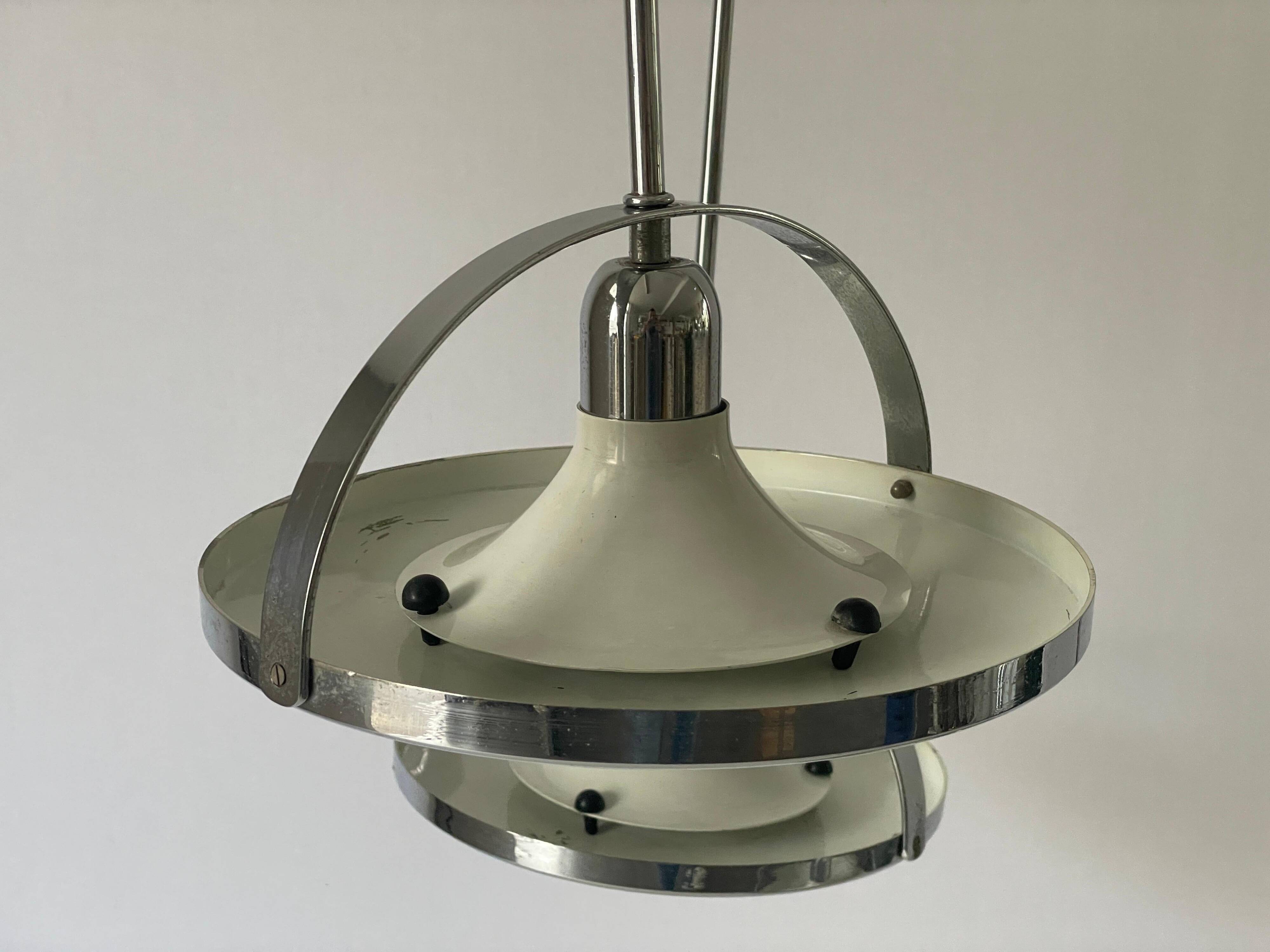 Mid-century modern triple shade ceiling light by Reggiani, 1960s, Italy.