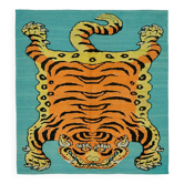 Tapis tigre turc en laine noué à la main 183 cm x 200 cm