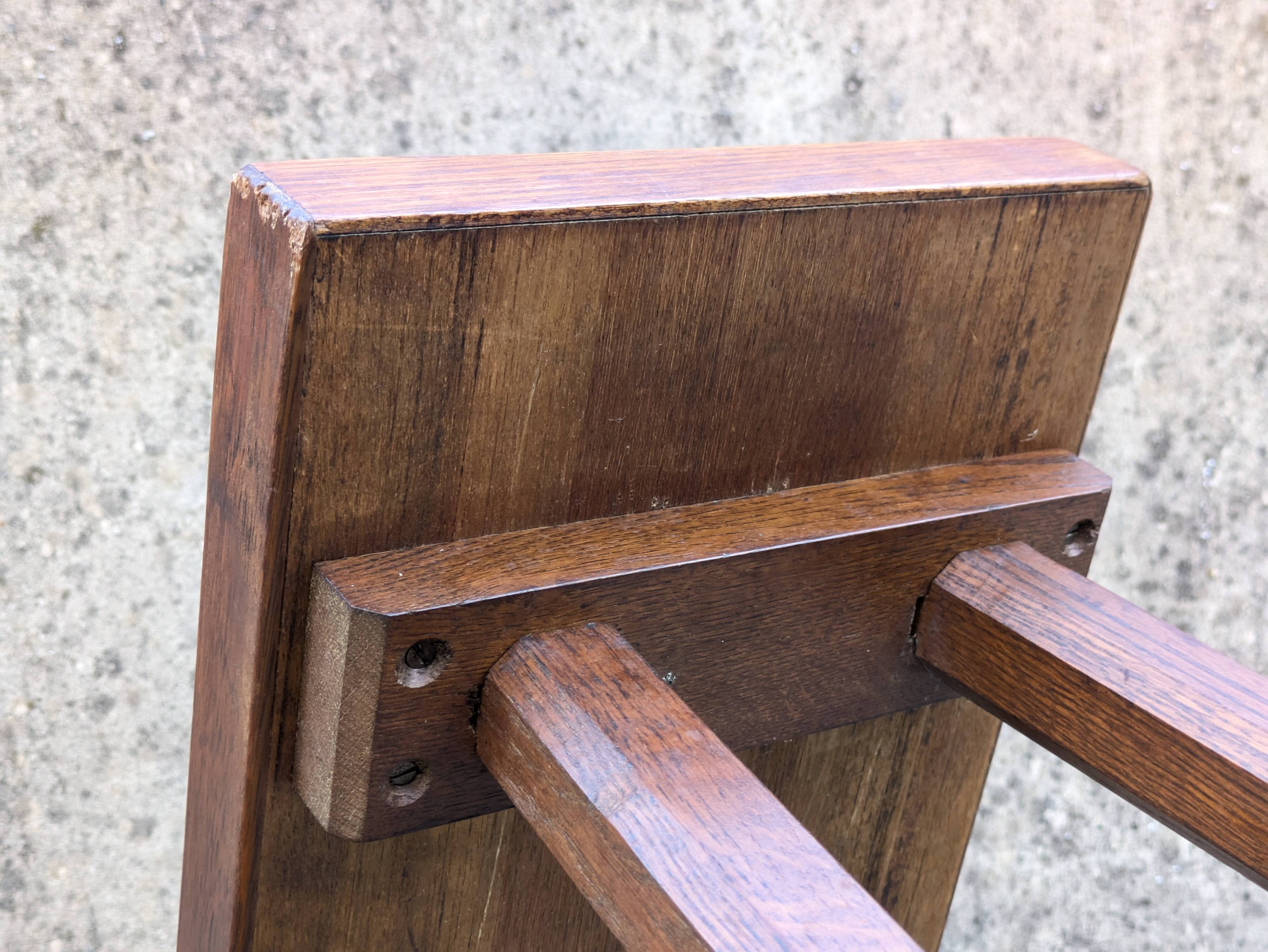 Banc rustique en chêne, France, 1970