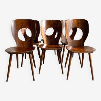 Series of 6 Baumann Eye model chairs