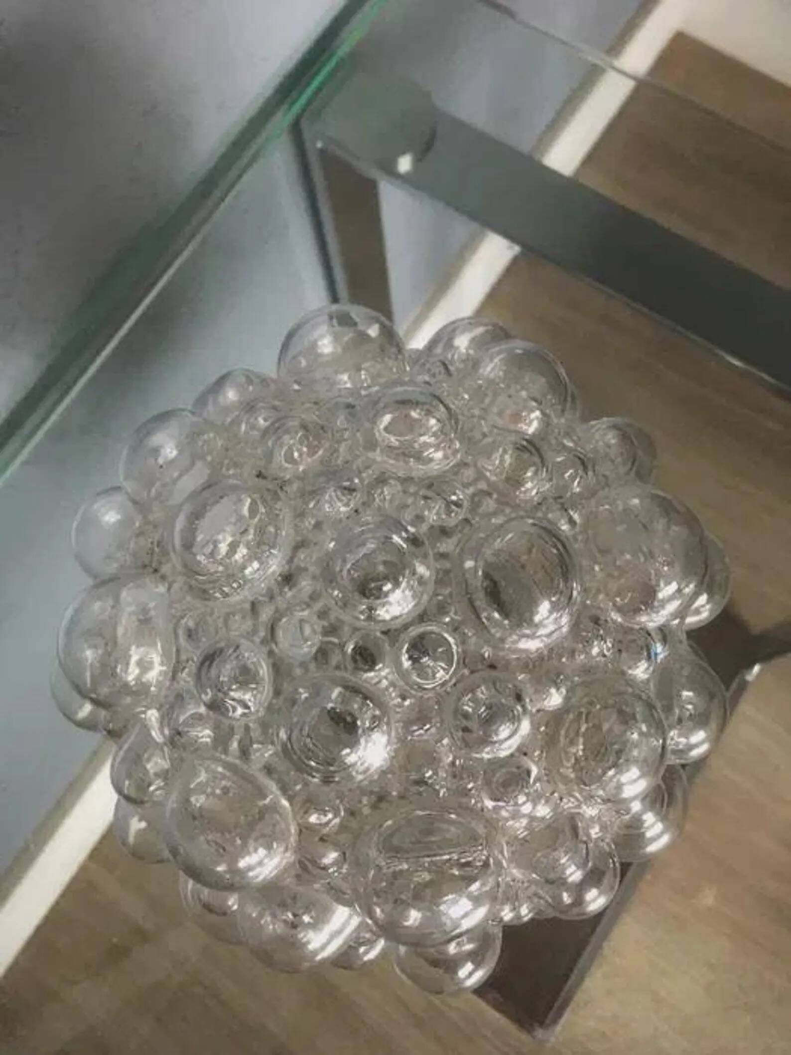 Vintage Helena Tynell Bubble Glass Table Lamp - Glashütte Limburg 1960s