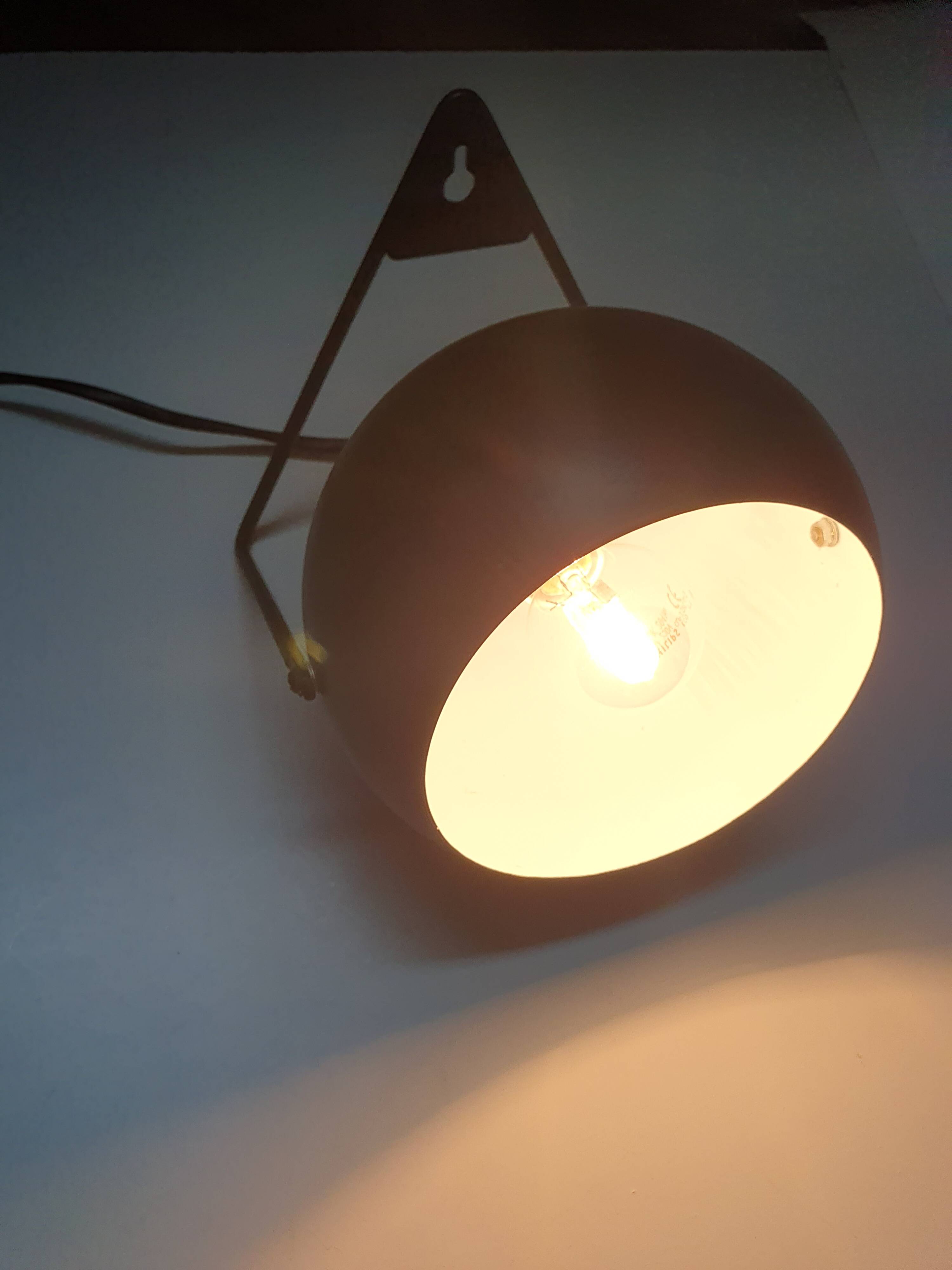 Table lamp/black spot wall light with vintage switch