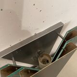 Pair of plexiglass and metal wall lamps, 1980