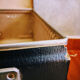 Vintage blue suitcase