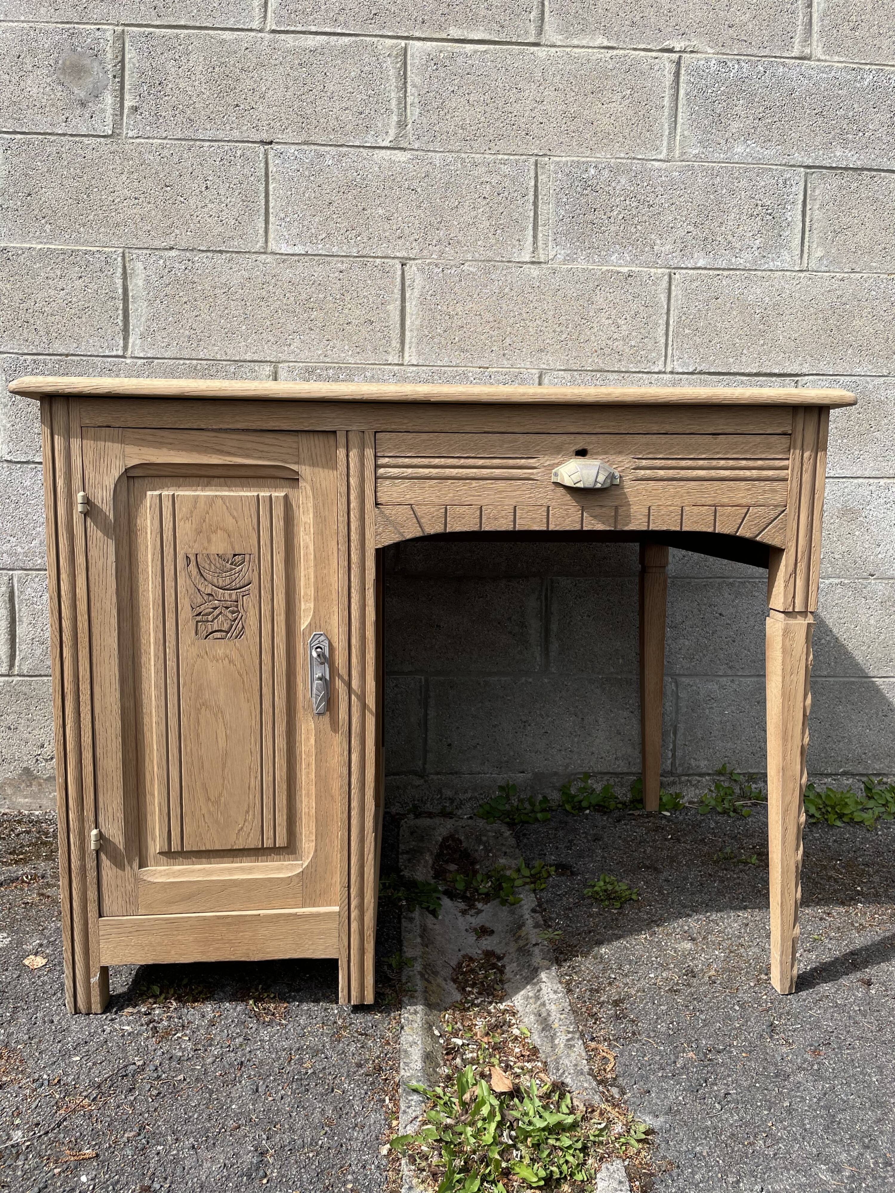 Art Deco children's desk in solid wood