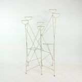 Large Mid Century Steel Plant Holder Stand, Czechoslovakia 1960s