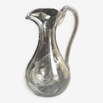 Orangeade pitcher with ice bag – Plain crystal – 19th century