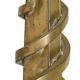 Pair of gilded bronze andirons decorated with serpents.