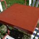 Table and four iron garden chairs from the 1950s