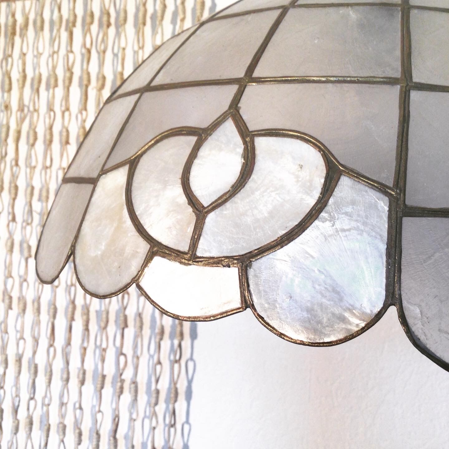 Art Deco mother-of-pearl pendant lamp