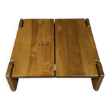 Coffee table from Regain in solid elm circa 1970