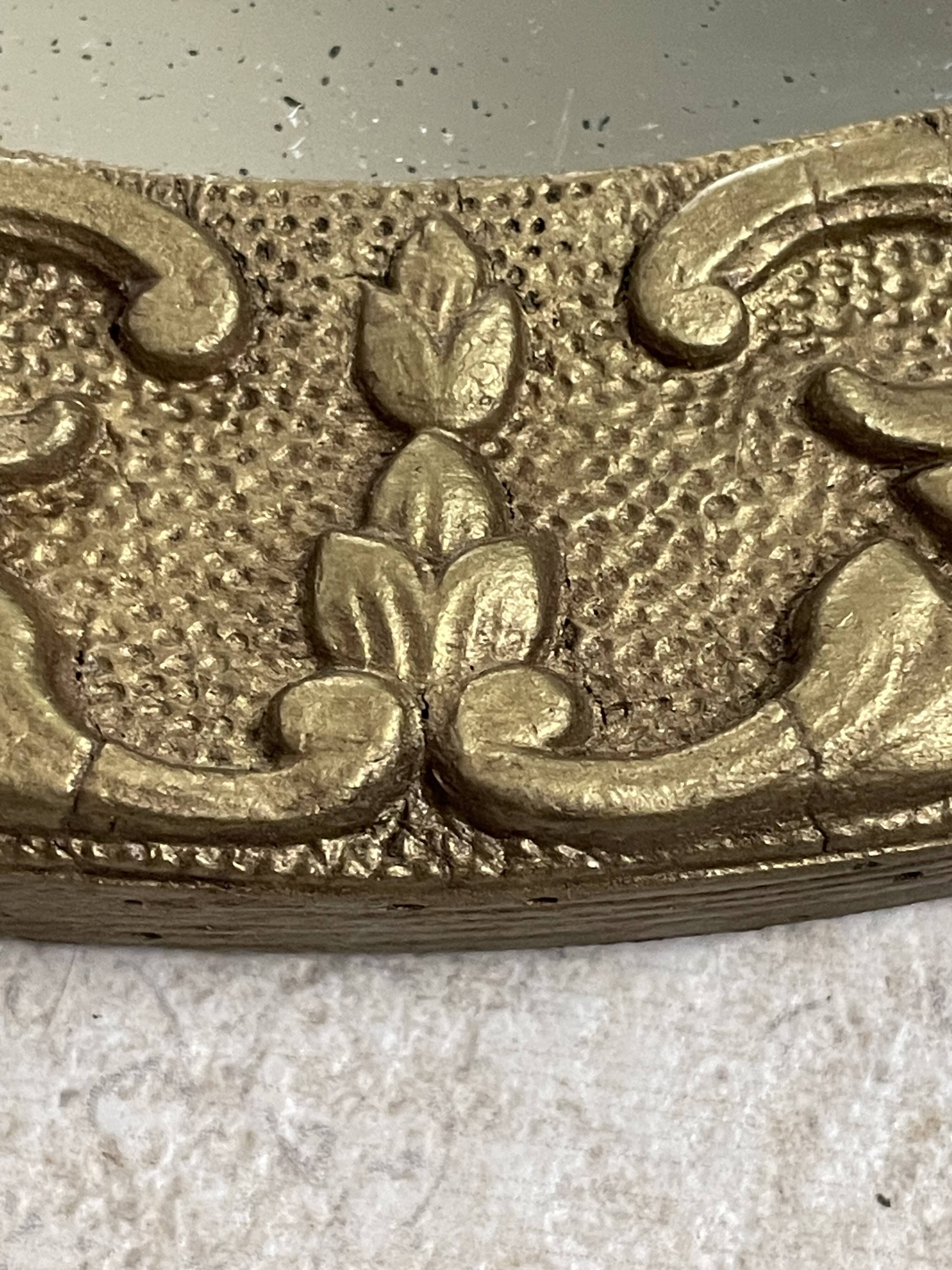 19th century beveled oval mirror