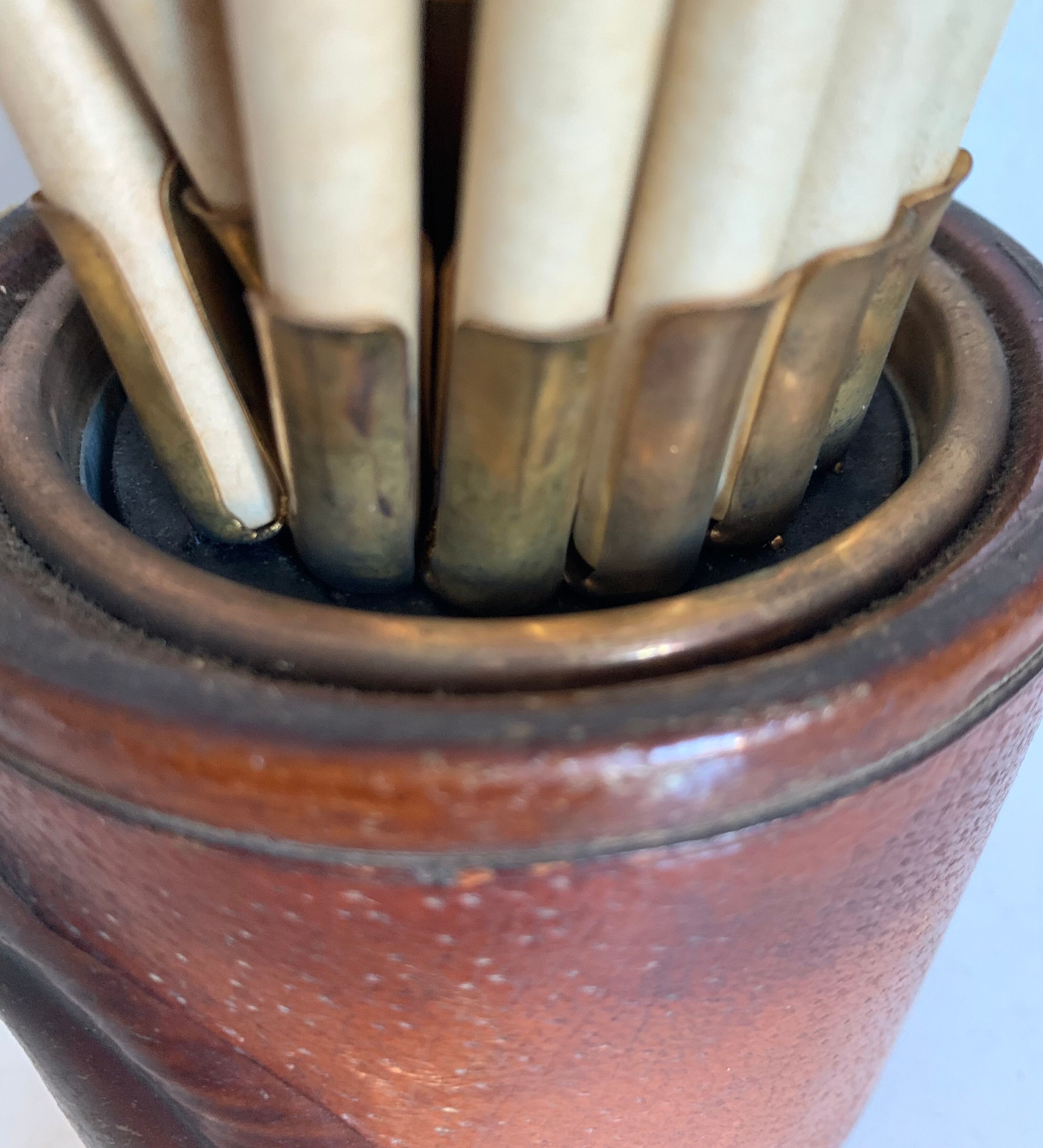 Vintage cigarette holder 1960 Longchamp leather horse - 11 x 10 cm