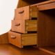 Danish teak mid century modern secretaire cabinet with a desk and vanity