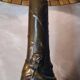Large bronze lamp nynph in the bath 63x38 superb tiffany style lampshade