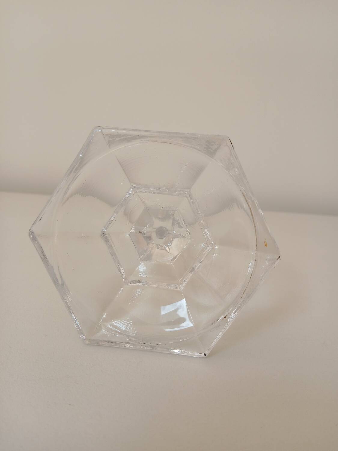 Glass candle holder