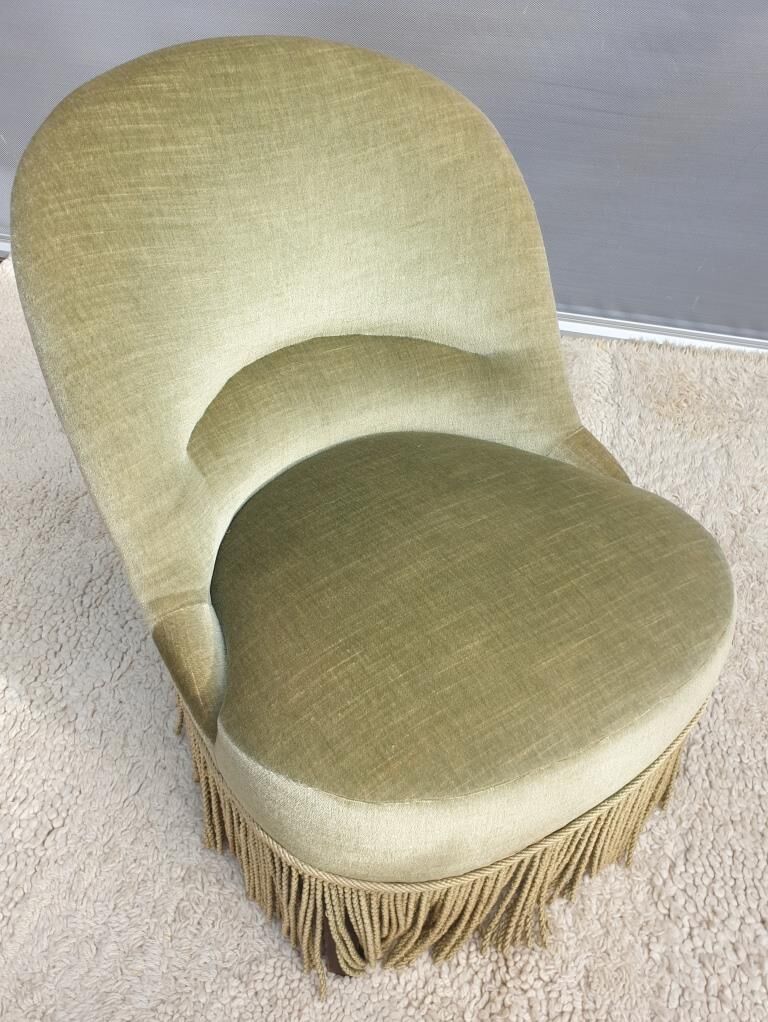 Driver toad velvet iridescent green chamarrée of fringes