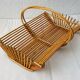 60's rattan fruit basket