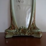 Earthenware column KG Lunéville vine leaves Art Nouveau 1920 - 81.5 cm