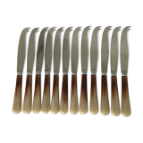 Set of 12 Pradel cheese knives