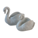 Duo of ceramic swans 50s-60s