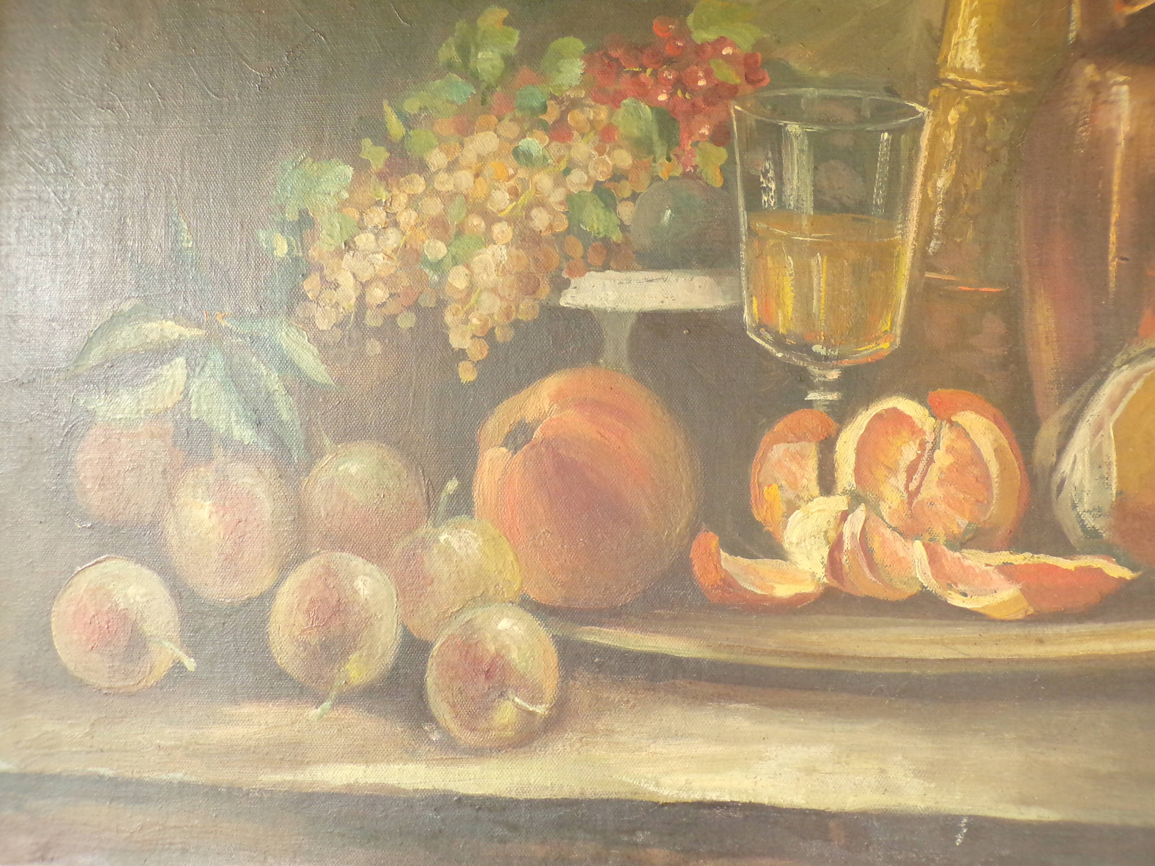 Nature morte sur toile