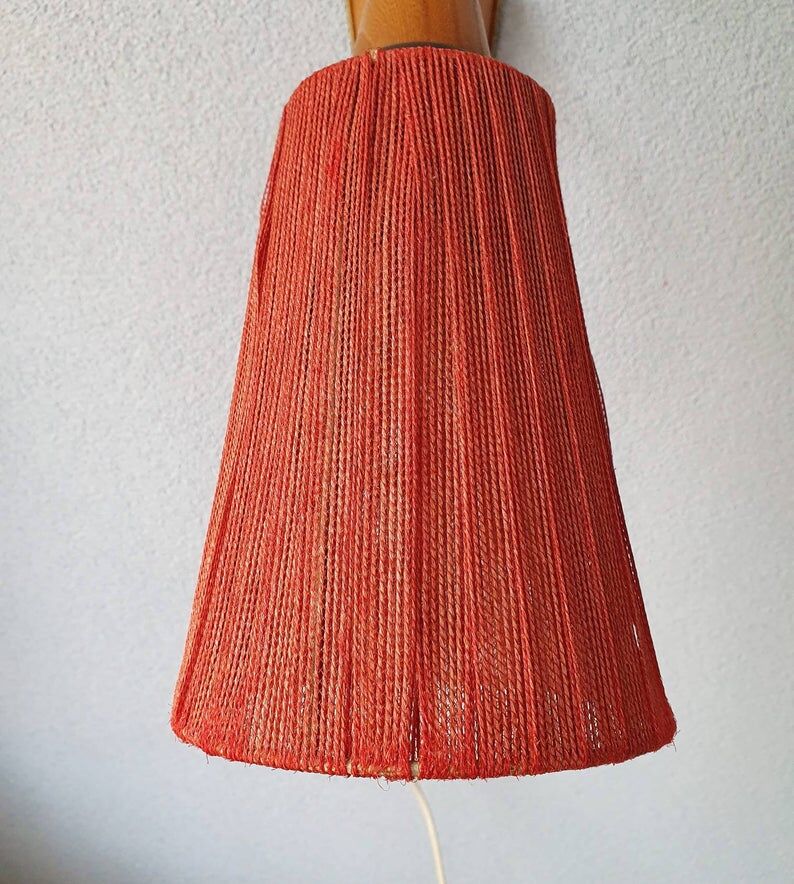 Apply vintage sisal rope Temde Leuchten 70s