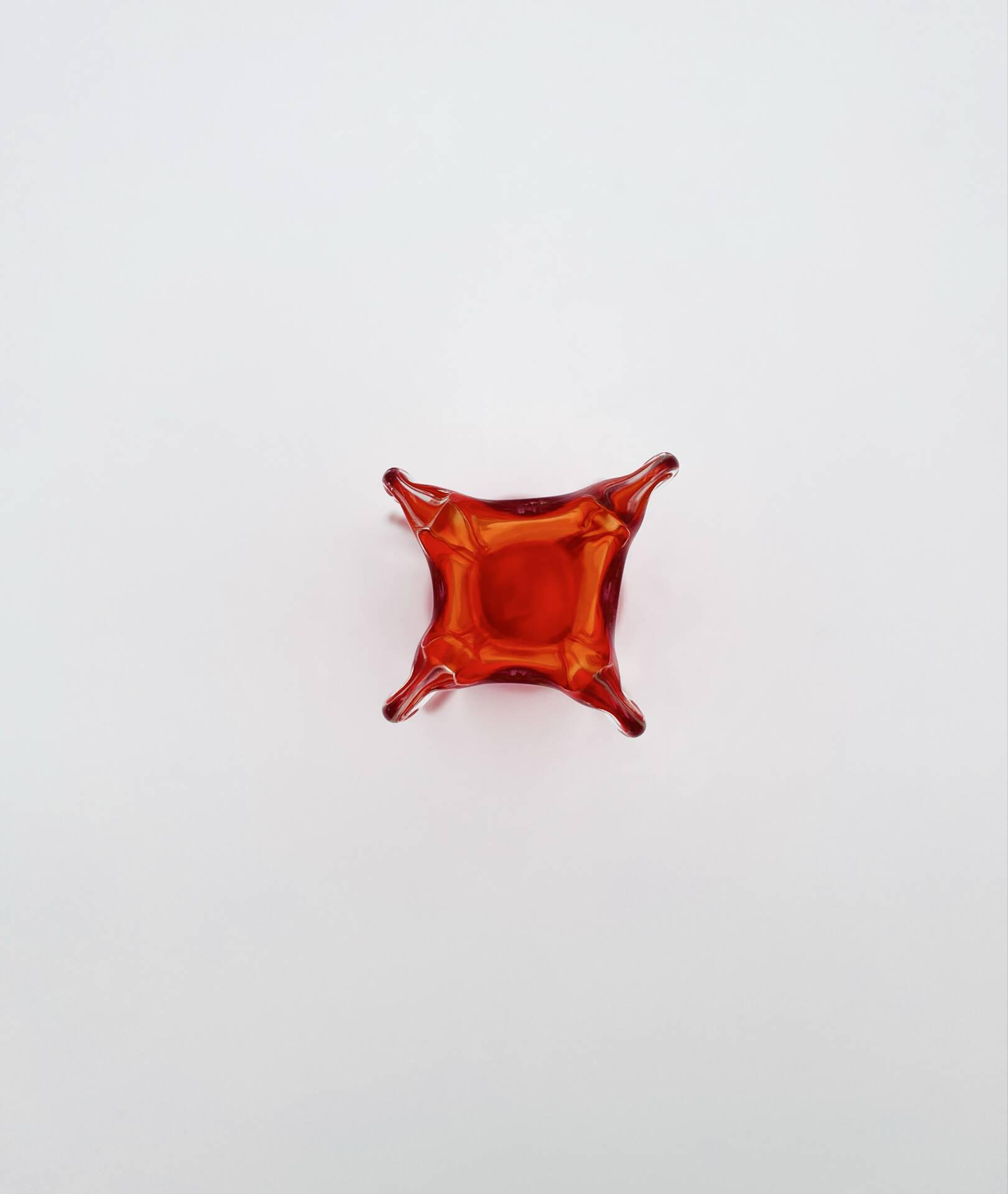 Murano Vase - Ouraline - Sommerso - Red & Yellow - 28cm