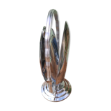 Vintage foldable table holder in silver metal