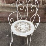 Pair of armchairs vintage wrought iron garden chairs