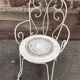 Paire de fauteuils chaises de jardin fer forgé vintage