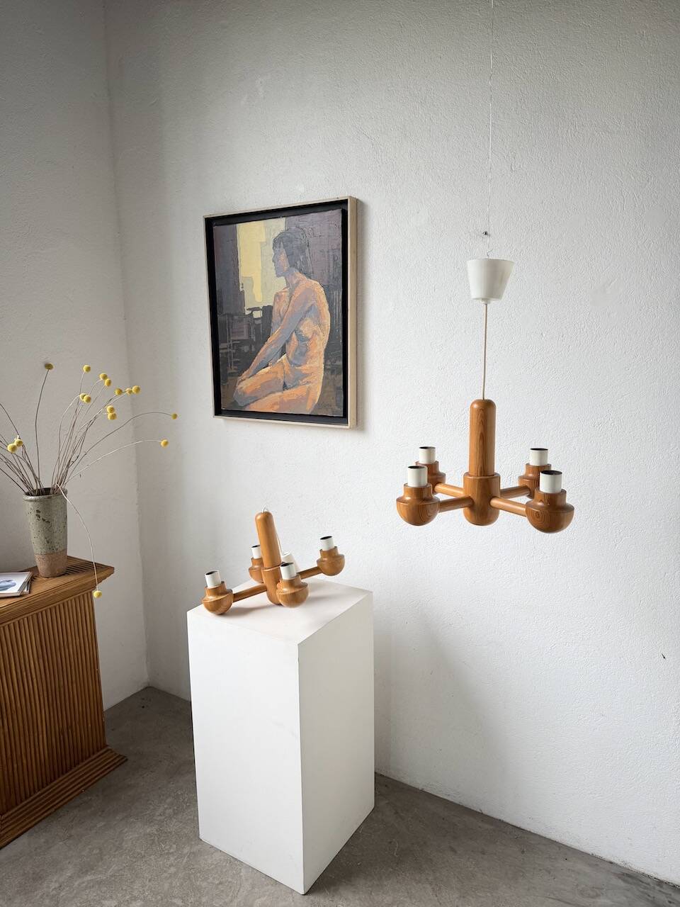 Paire de suspensions Ikea en pin 1980