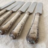 Silver round knives with stainless steel blades