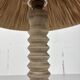 Lampe de table en bois tourné wabi-sabi brutaliste dans le style de Charles Dudouyt.