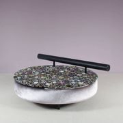 1980s round loveseat in Antonio Citterio style from Italy