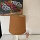 Alabaster lamp, 2m fabric cable, braided jute lampshade