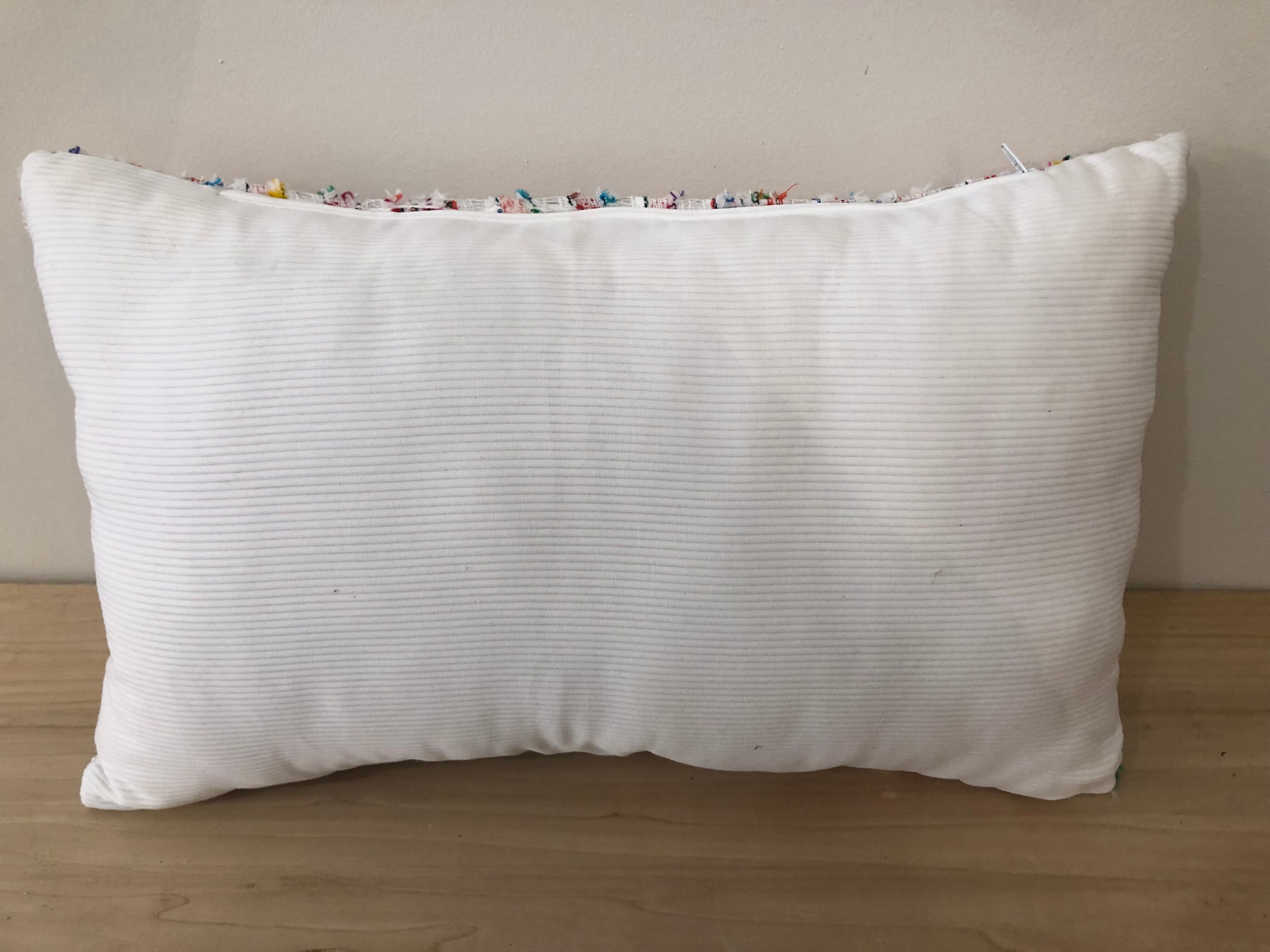 Red tweed cushion Malhia Kent