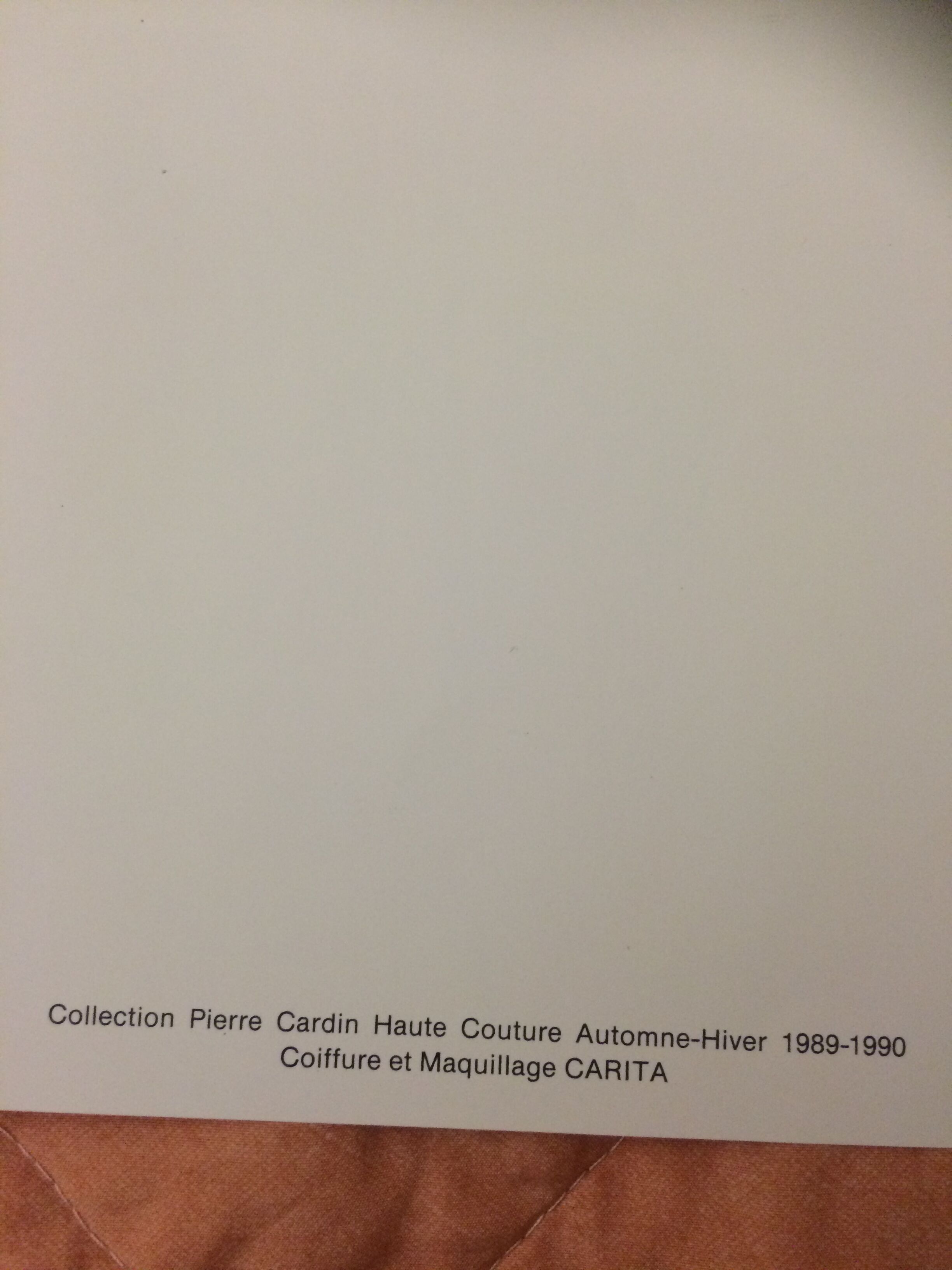 Nice illustration of press fashion Pierre Cardin from the 80s.
