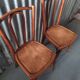 Pair of curved wooden bistro chairs