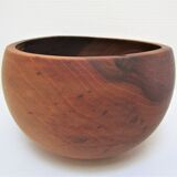 Three bowls solid wood turned patinated vintage