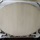 Oval resin tray with rose and ribbon pattern